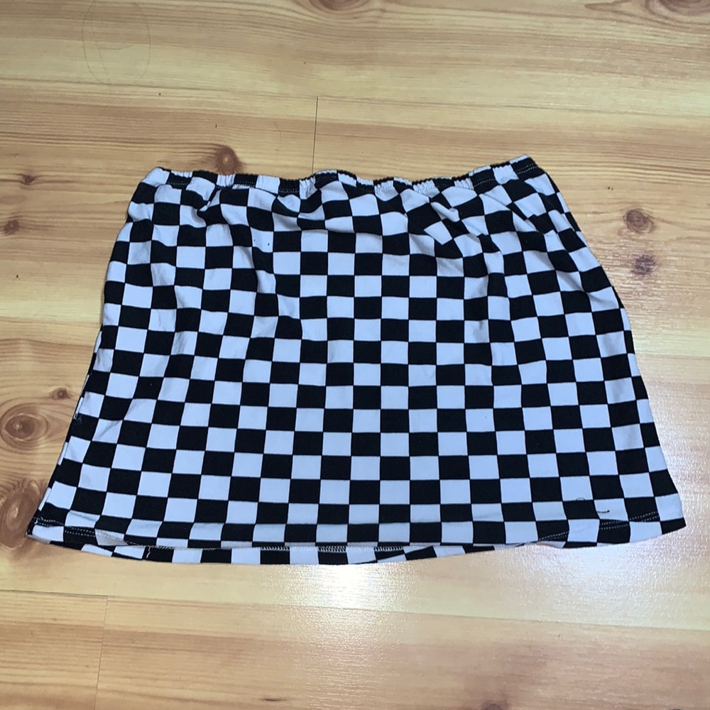 Rue 21 checkered black and white tube top in size XL